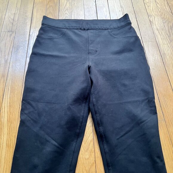 Spanx Size L Classic Black The Perfect Ponte Knit 4-Pocket Pull On Ankle Pants - Picture 3 of 15